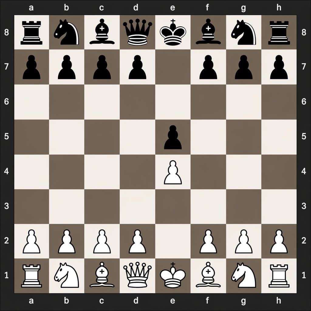 1.e4 e5 Chess Opening Digital Board — Sora 2 Prompt