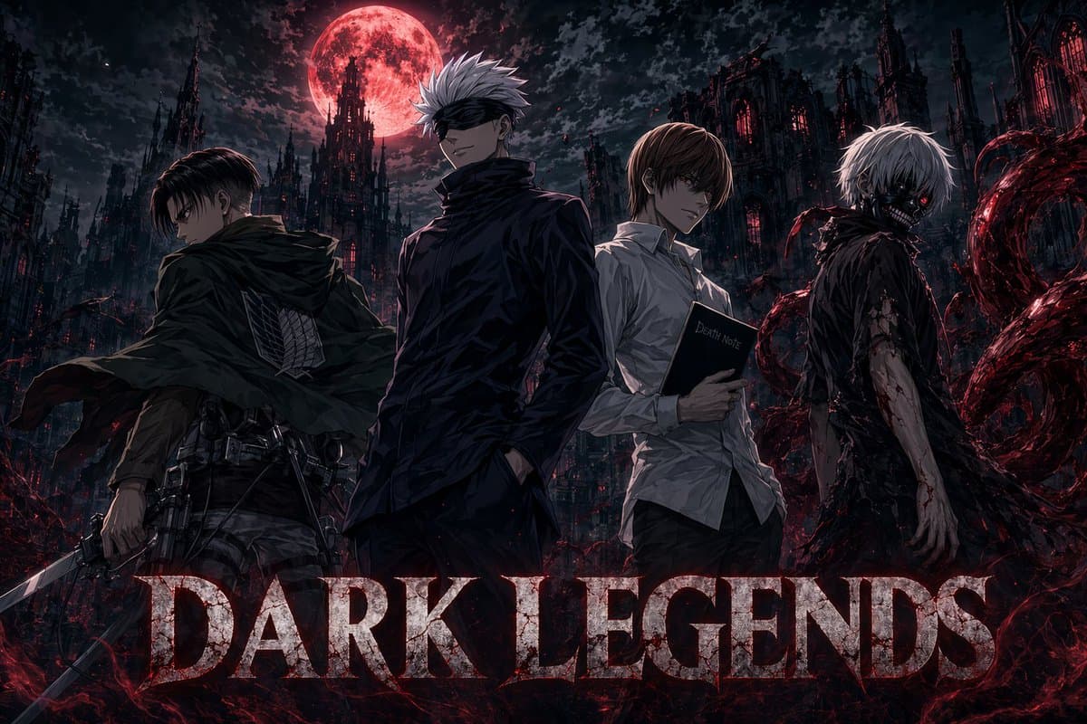 Dark Legends Gothic Anime Poster — Sora 2 Prompt