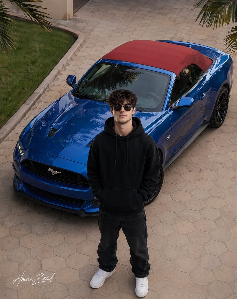Hyper-Realistic Cinematic Man & Mustang — Sora 2 Prompt