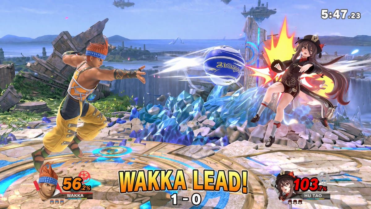 AI-Generated Crossover Fighter Screenshot — Sora 2 Prompt