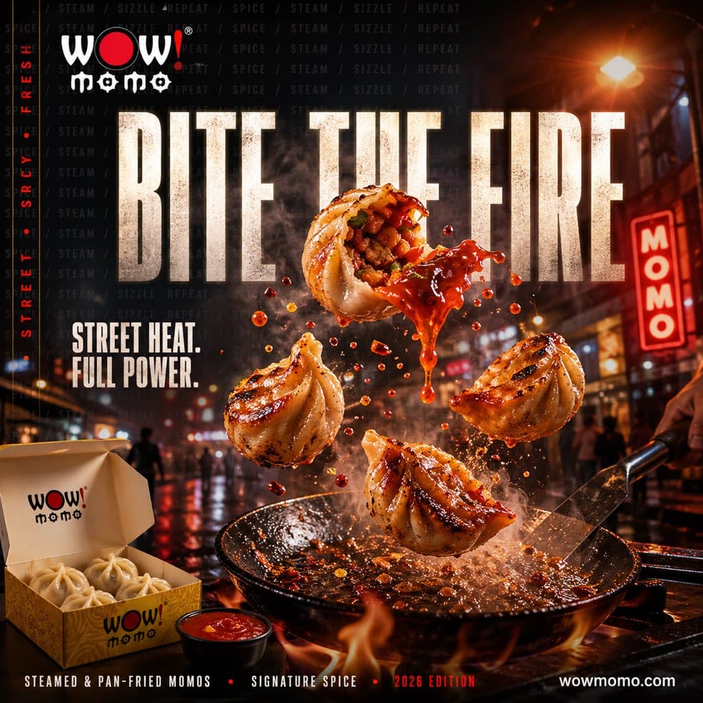 Fiery Momo Explosion: Cinematic Street Food Ad Prompt