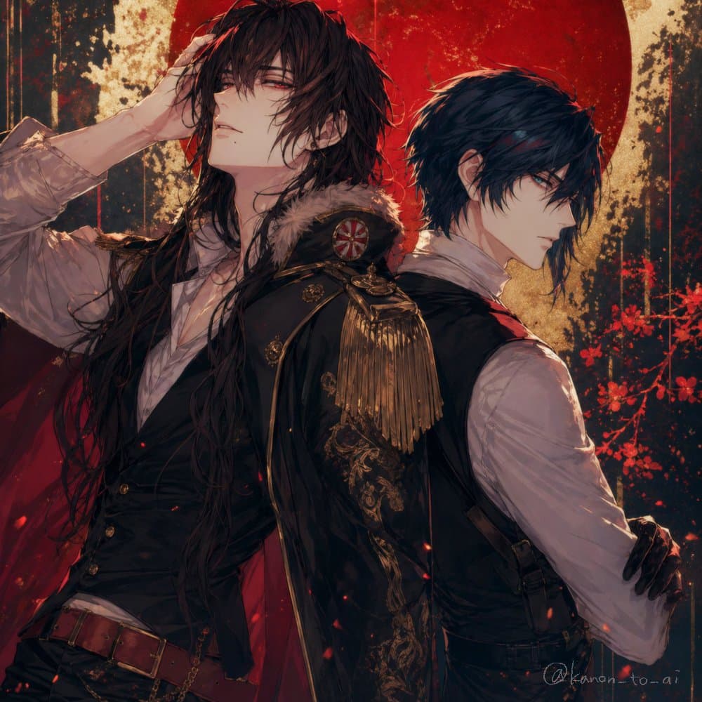 Dark Romantic Anime Bishonen Portrait — Sora 2 Prompt