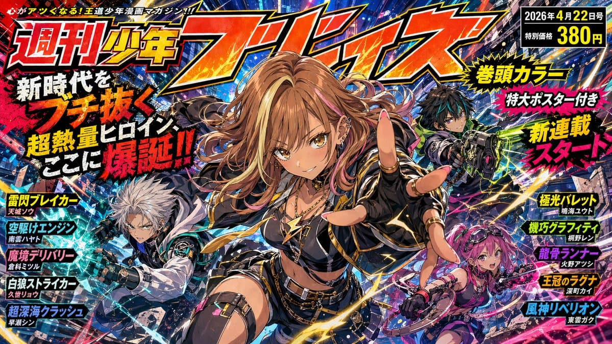 Cyberpunk Shonen Manga Cover — Sora 2 Prompt
