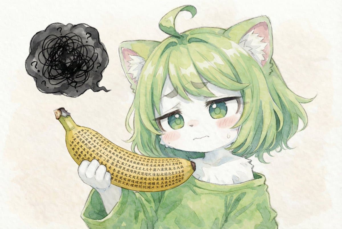 Text Rendering Prompt: Heart Sutra on Banana — Sora 2