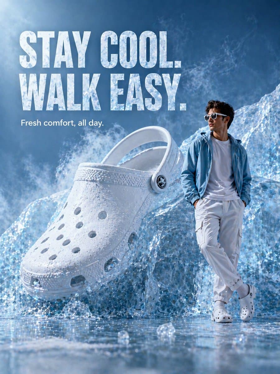 Surreal Giant Clog in Ice — Sora 2 Ad Prompt