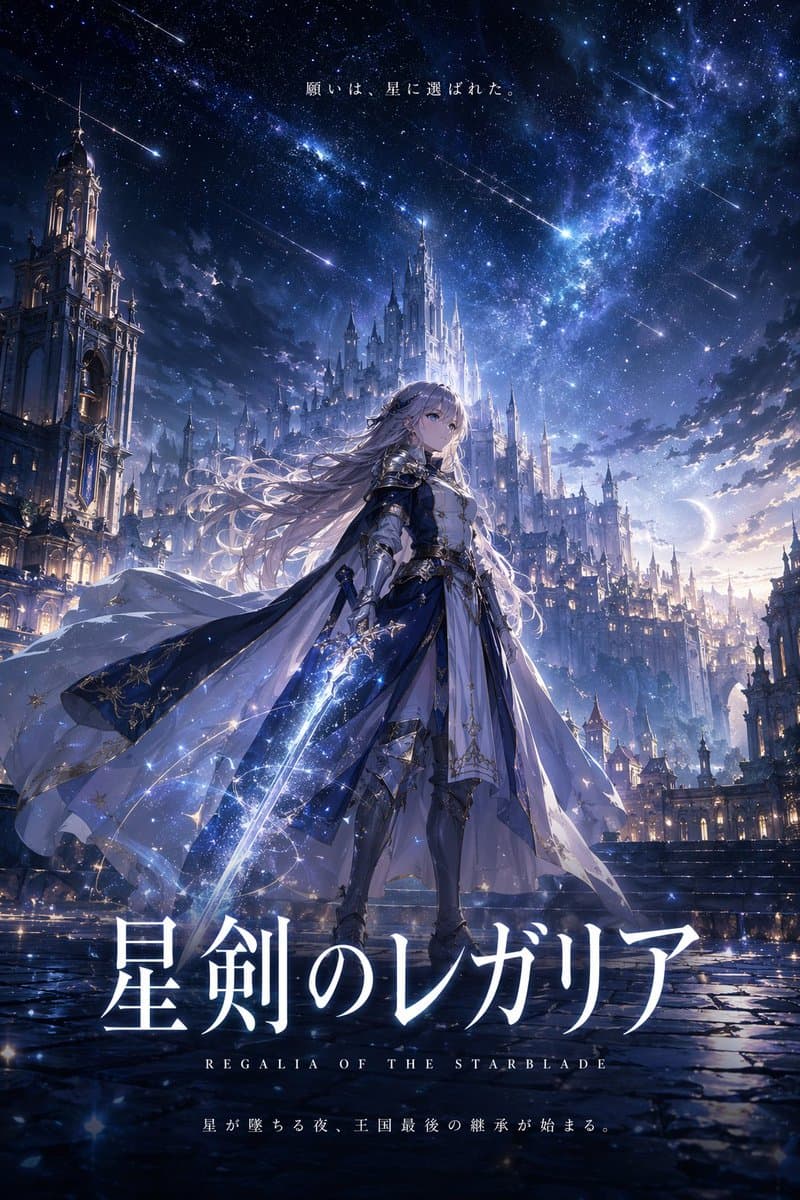 Classic Fantasy Anime Key Visual — Star Theme Prompt