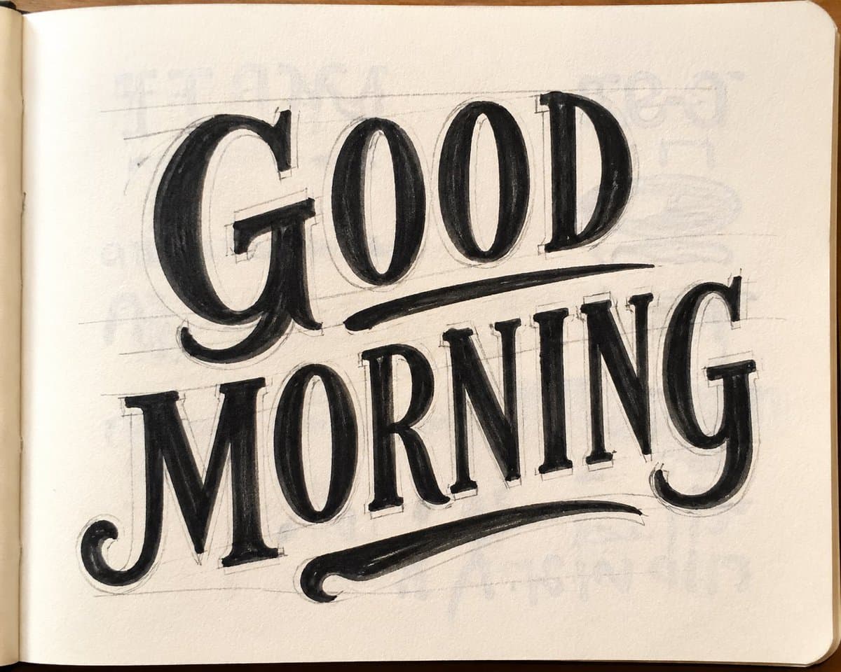 Vintage Sign Painter Marker Sketch — Sora 2 Prompt