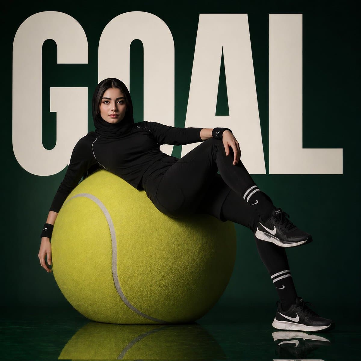 Avant-Garde Tennis Ad with Giant Ball — Sora 2 Prompt