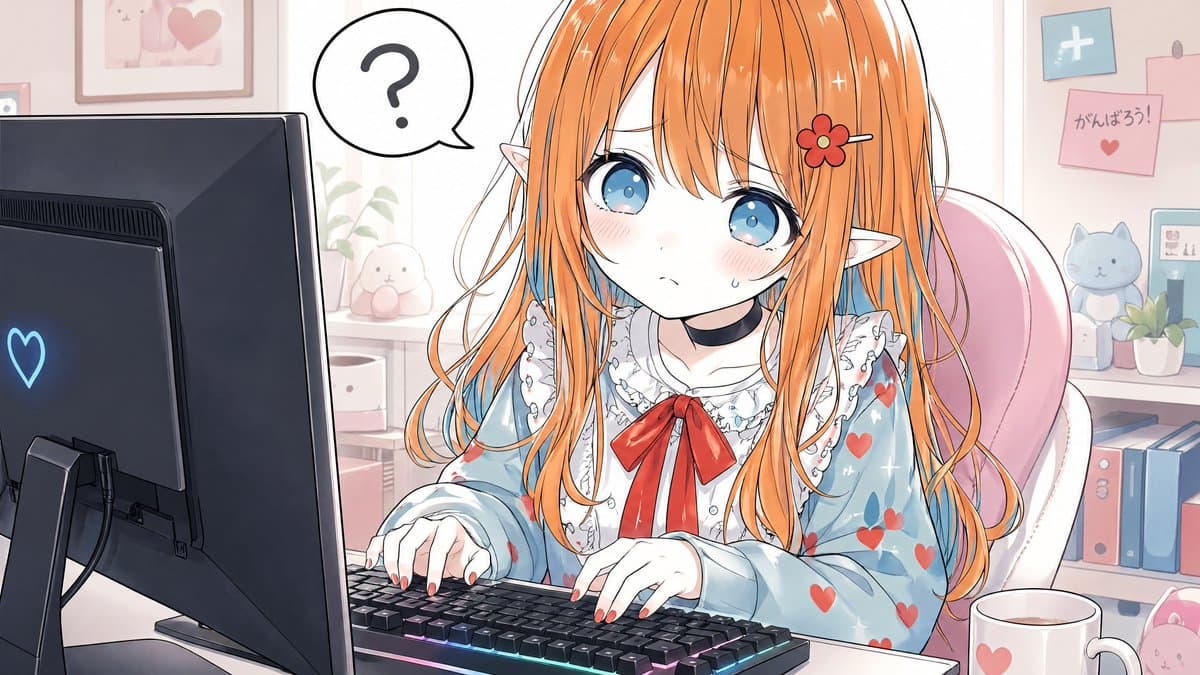 Elf Girl Streamer Cozy Desk Setup — Sora 2 Prompt