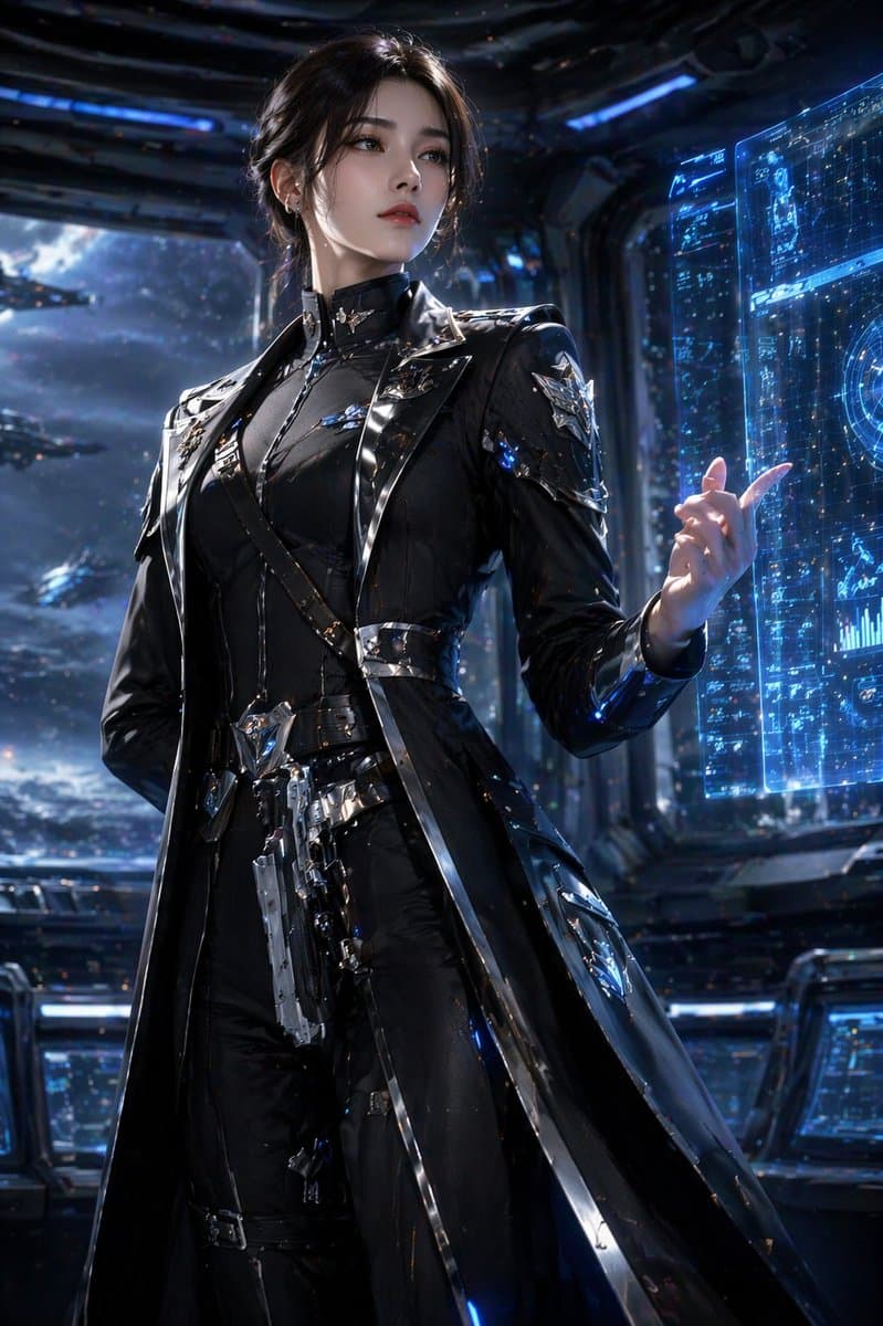 Hyper-Realistic Sci-Fi Commander Portrait — Sora 2 Prompt