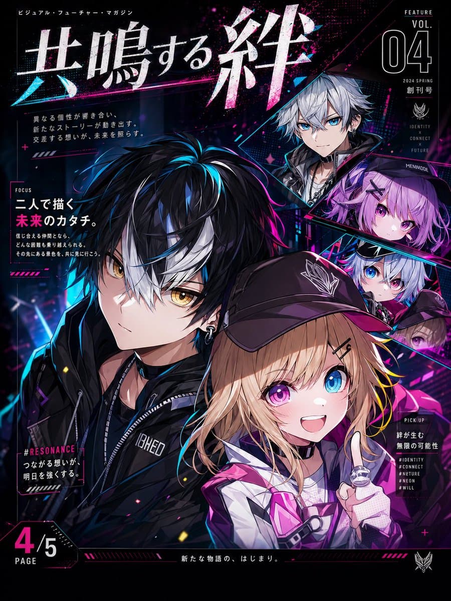 Cyberpunk Anime Magazine Cover — Sora 2 Prompt