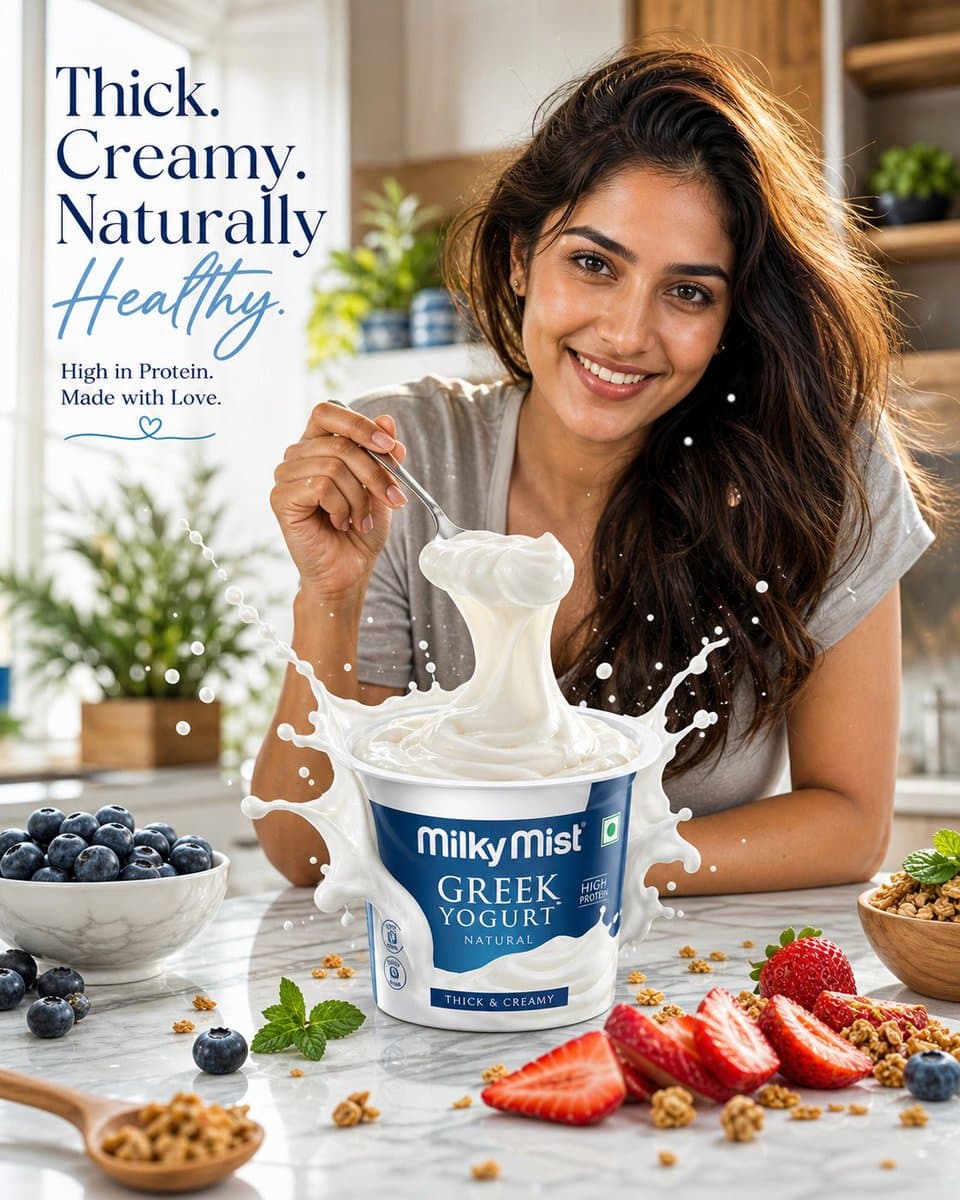 High-End Greek Yogurt Lifestyle Ad — Sora 2 Prompt