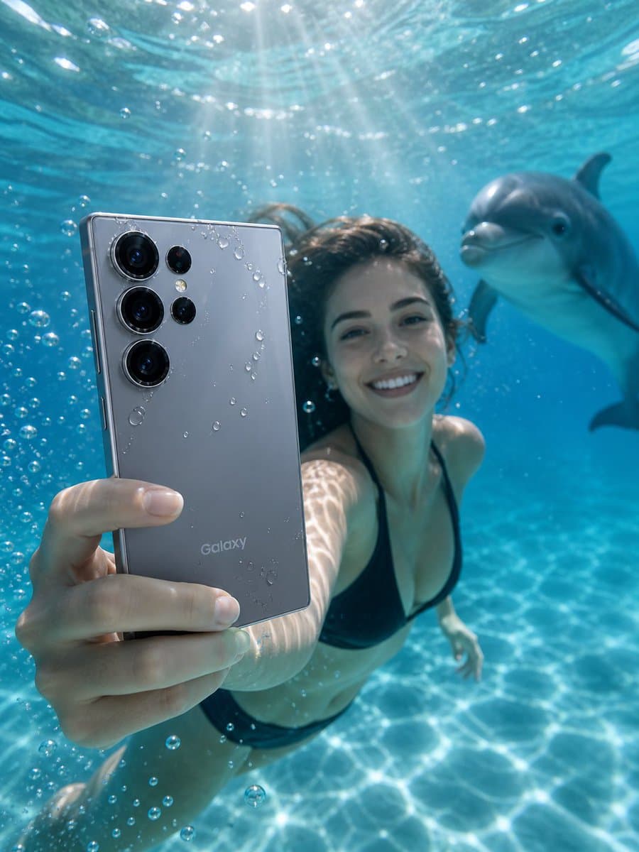 Underwater Smartphone Commercial Shoot — Sora 2 Prompt