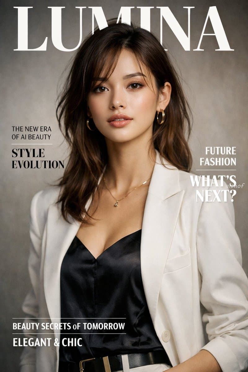 Fashion Magazine Cover Portrait — Sora 2 Prompt