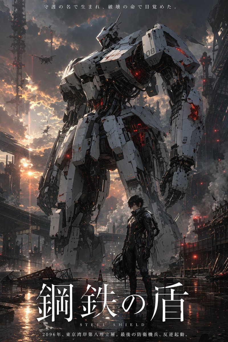 Robot Mecha Anime Key Visual — Sora 2 Prompt