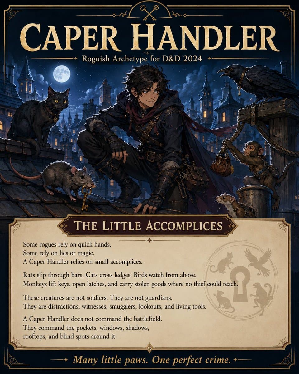 Dark Fantasy Ranger Poster with Animal Accomplices — Sora 2 Prompt