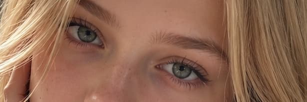 Hyper-Realistic Eye Close-Up — Golden Hair Portrait