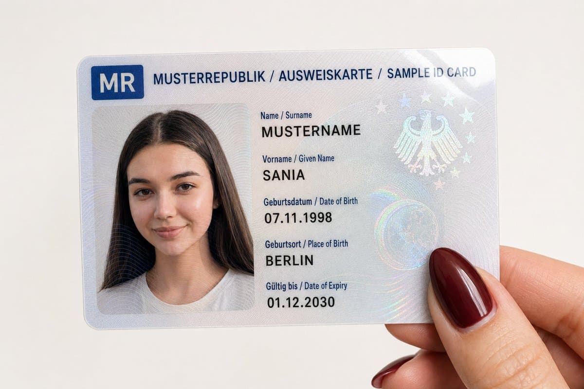 Documento di Identità Campione Personalizzato — Primo Piano