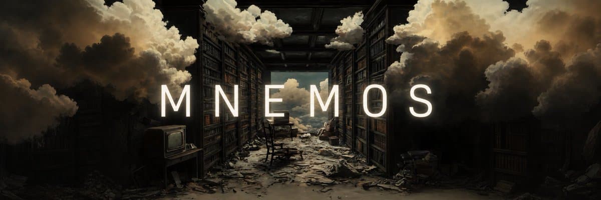 Cinematic Surreal Library Banner with Centered Title — Sora 2 Prompt