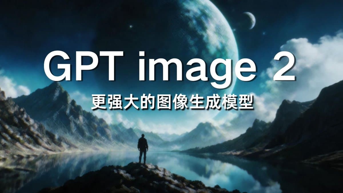 Cinematic Sci-Fi Mountain Lake Poster — GPT Image 2 Launch Banner