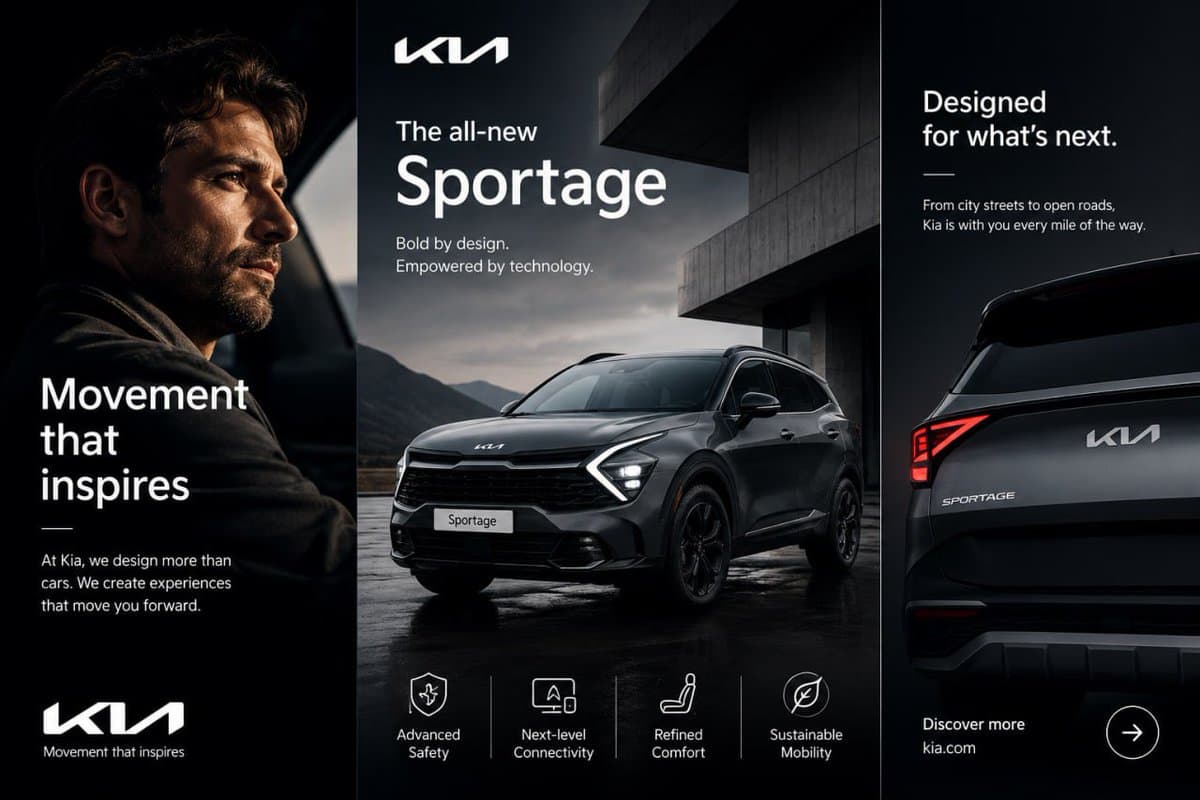 Luxury SUV Triptych Ad — Dark Cinematic Prompt