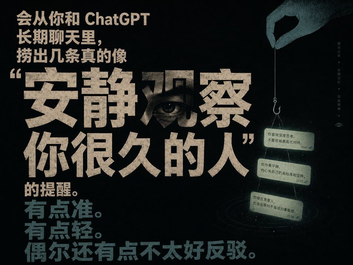 ChatGPT Memory Quiet Observer — Concept Edit Poster Prompt