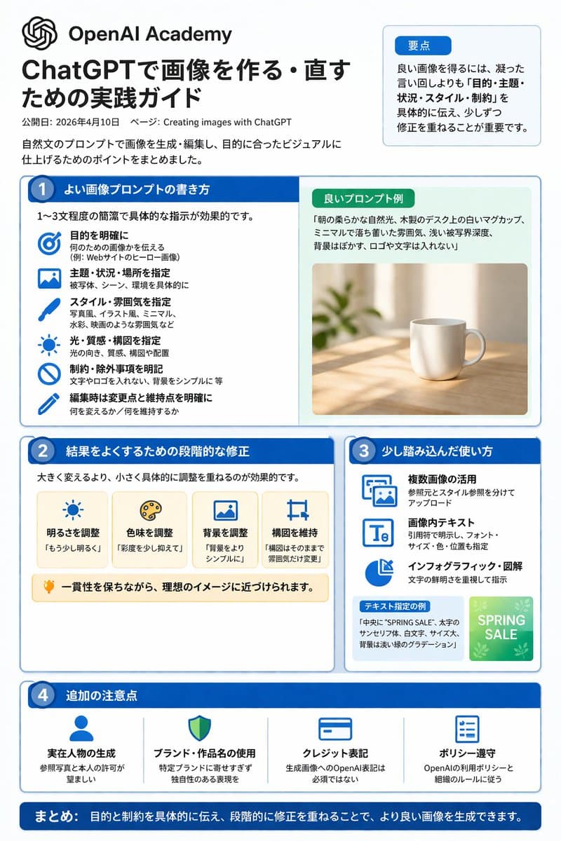 ChatGPT Image Prompt Guide — Infographic Generator