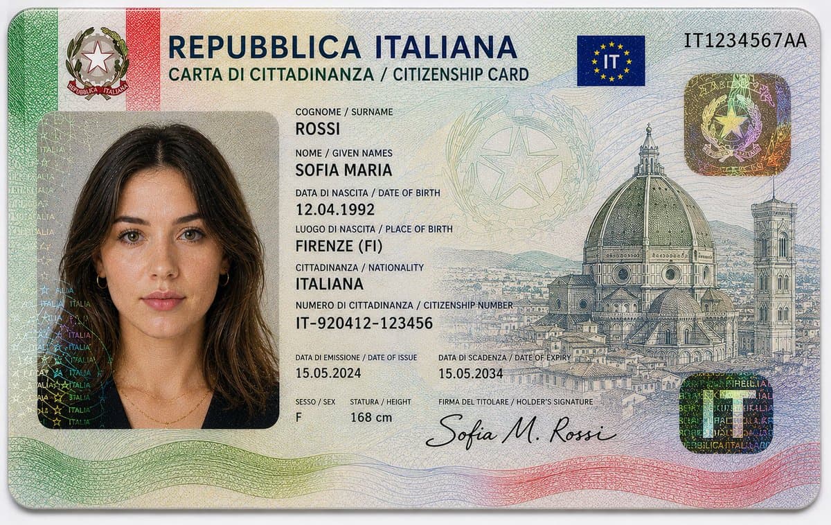 Hyper-Realistic ID Card Macro — Security Features Close-Up