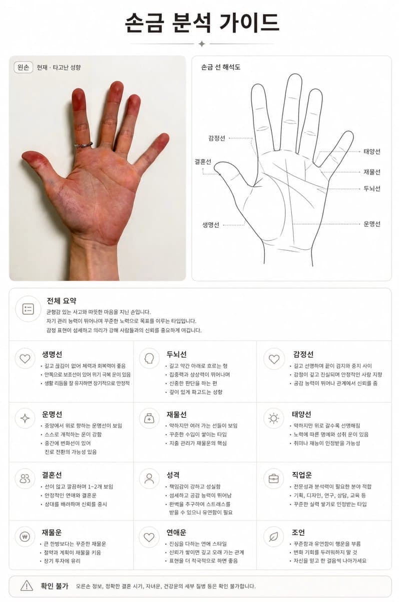 Korean Palm Reading Guide — Luxury Bilingual Report Prompt