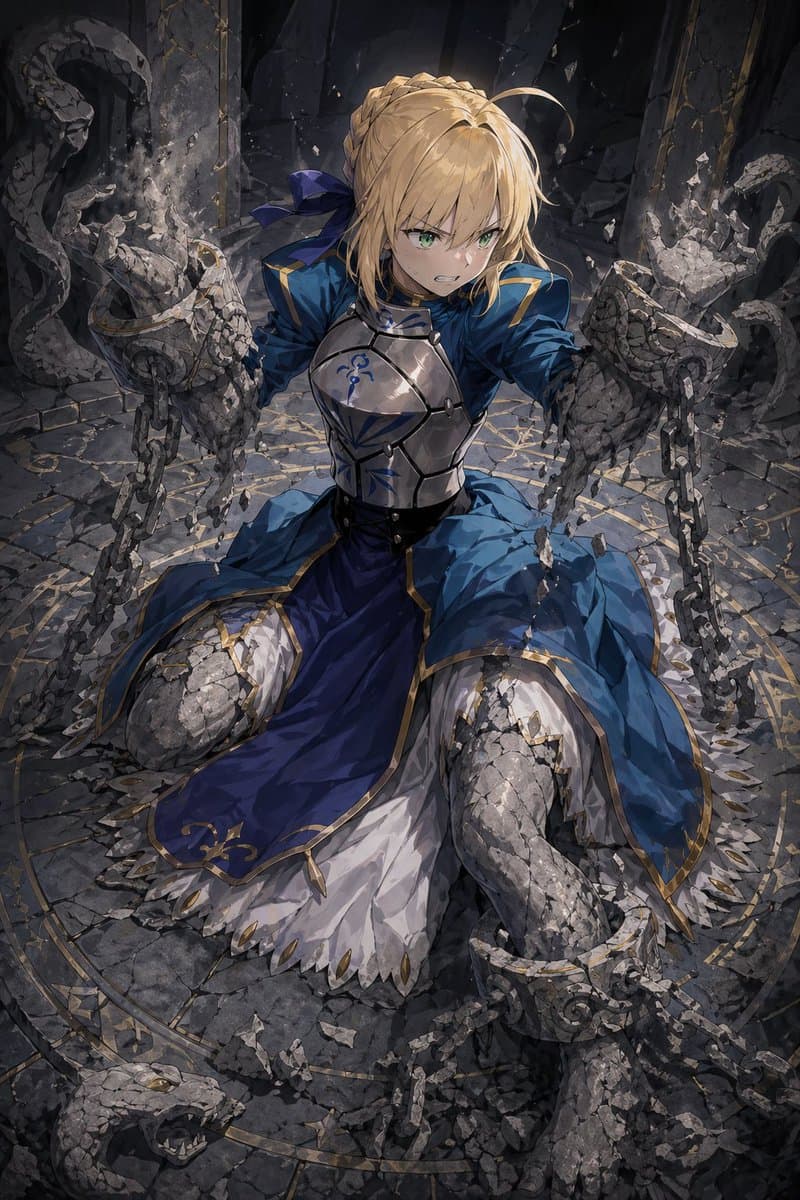 Petrified Knight Heroine — Dramatic Dark Fantasy Card Art