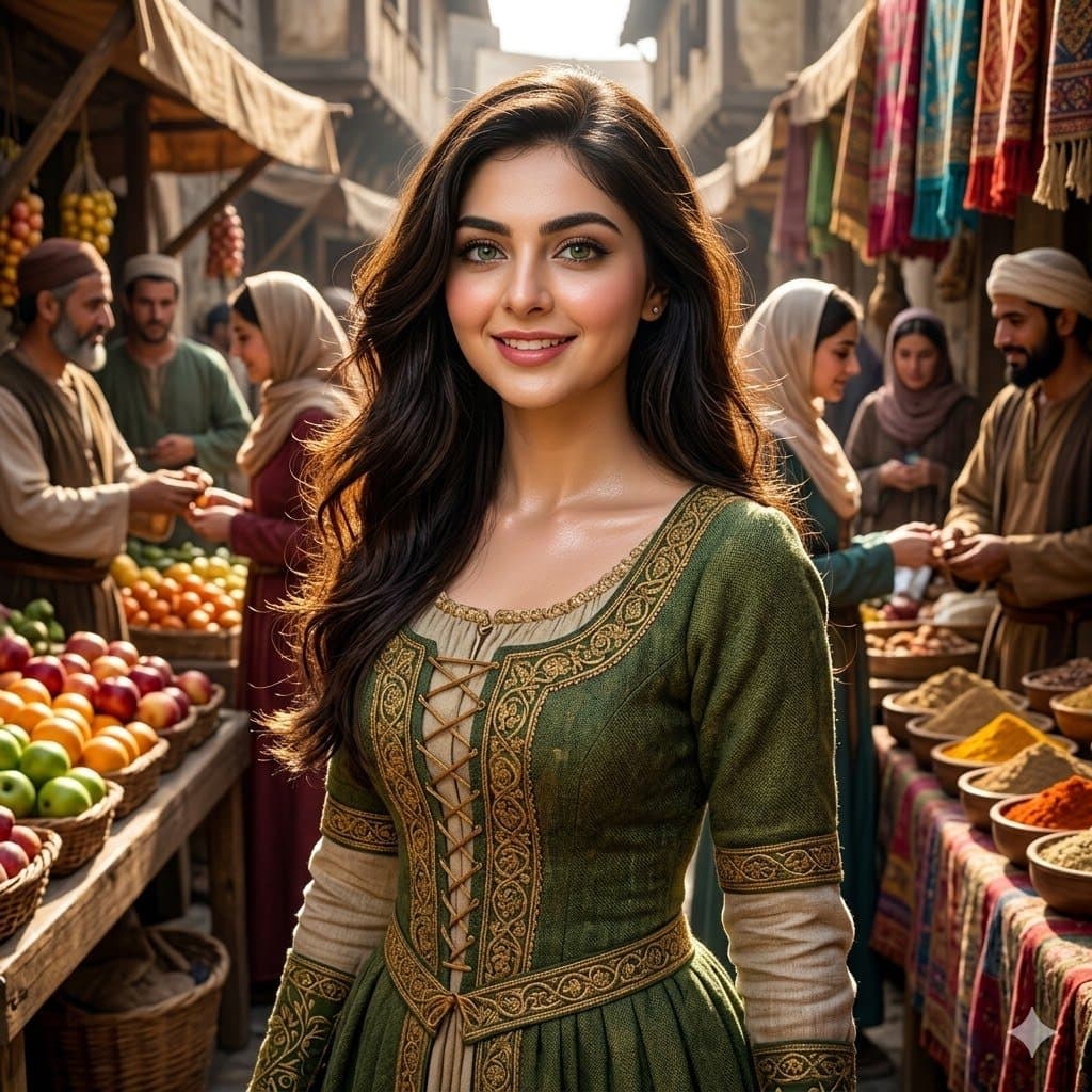 Medieval Market Portrait — Realistic Sora 2 Prompt