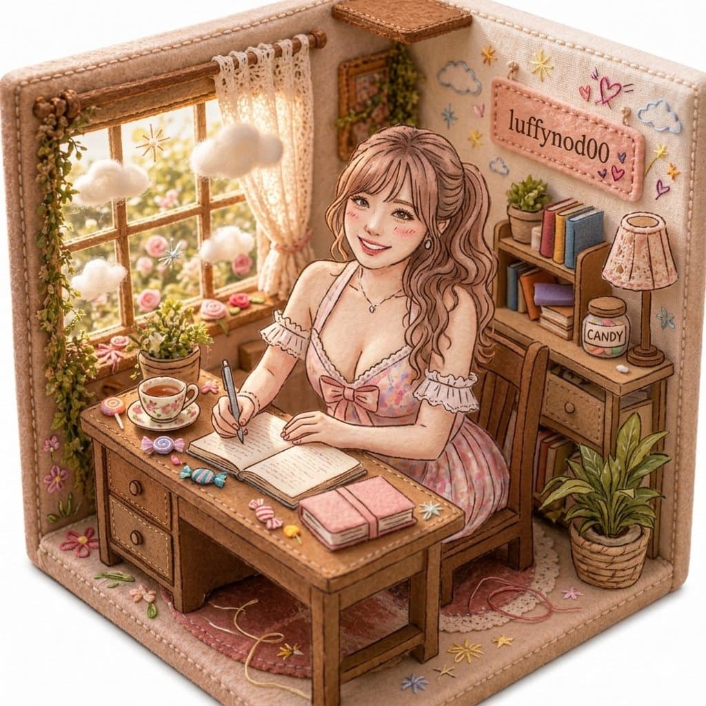 Warm Pastel Isometric Diorama — Cozy Study Room Prompt