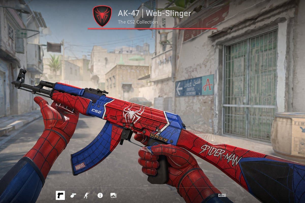 FPS Game Weapon Skin Screenshot — Custom HUD Prompt