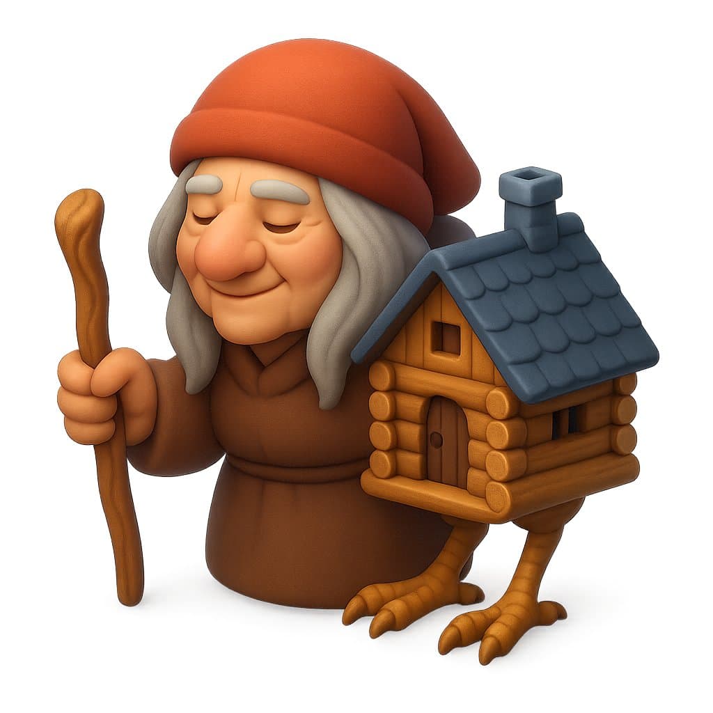 Clay Baba Yaga Chicken-Leg Hut — 3D Stylized Prompt